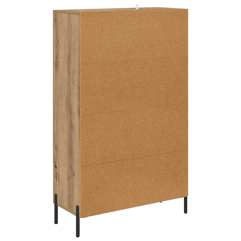vidaXL Highboard Corona Dąb rzemieślniczy 69,5 x 31 x 115 cm