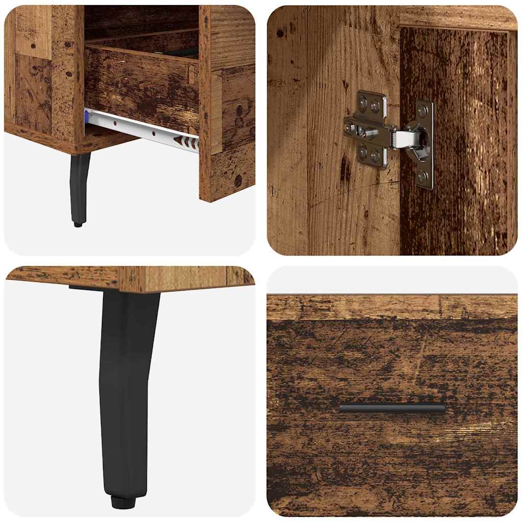 vidaXL Highboard z szufladą Stare drewno 69,5 x 31 x 115 cm