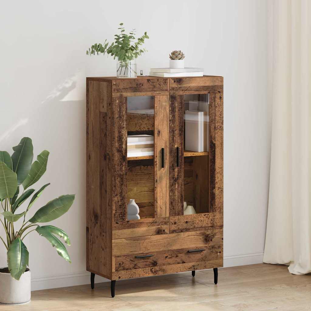 vidaXL Highboard Stare drewno 69,5 x 31 x 115 cm Drewno inżynieryjne
