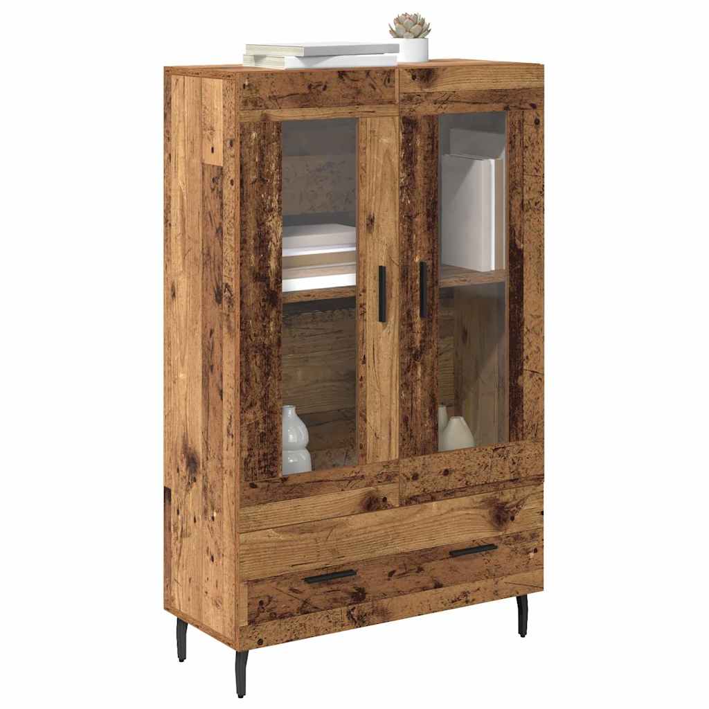 vidaXL Highboard Stare drewno 69,5 x 31 x 115 cm Drewno inżynieryjne