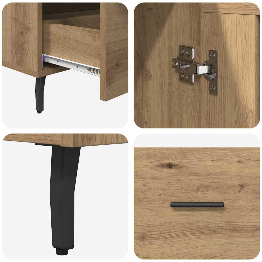 vidaXL Highboard z szufladą Dąb rzemieślniczy 69,5 x 31 x 115 cm