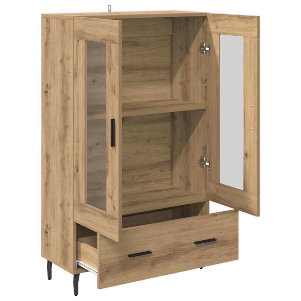 vidaXL Highboard Dąb rzemieślniczy 69,5 x 31 x 115 cm