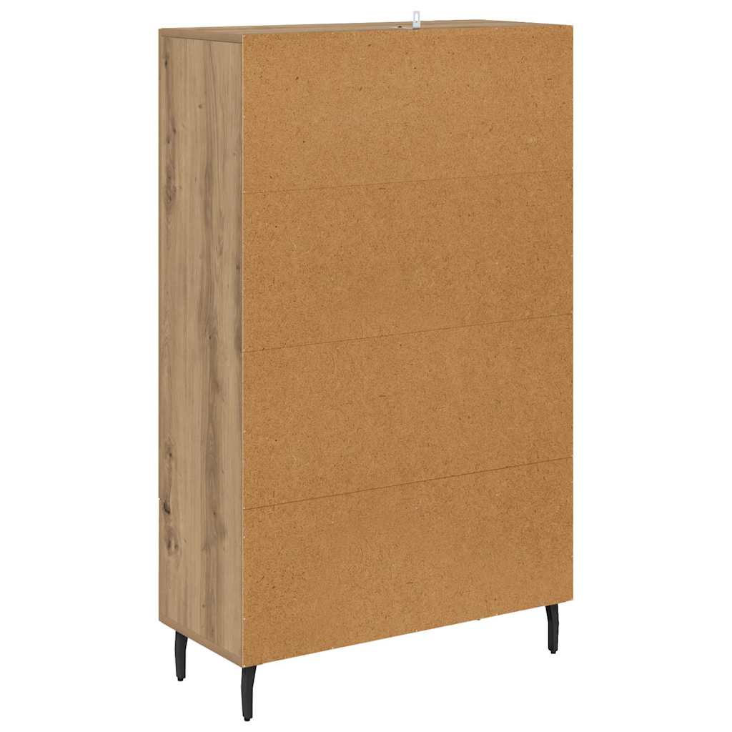 vidaXL Highboard Dąb rzemieślniczy 69,5 x 31 x 115 cm