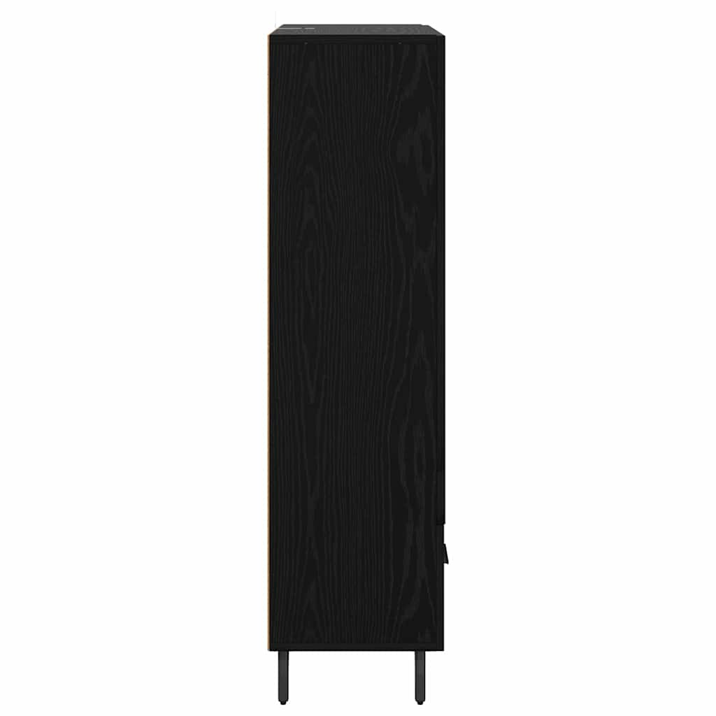 vidaXL Highboard Czarny Dąb 69,5 x 31 x 115 cm Drewno inżynieryjne