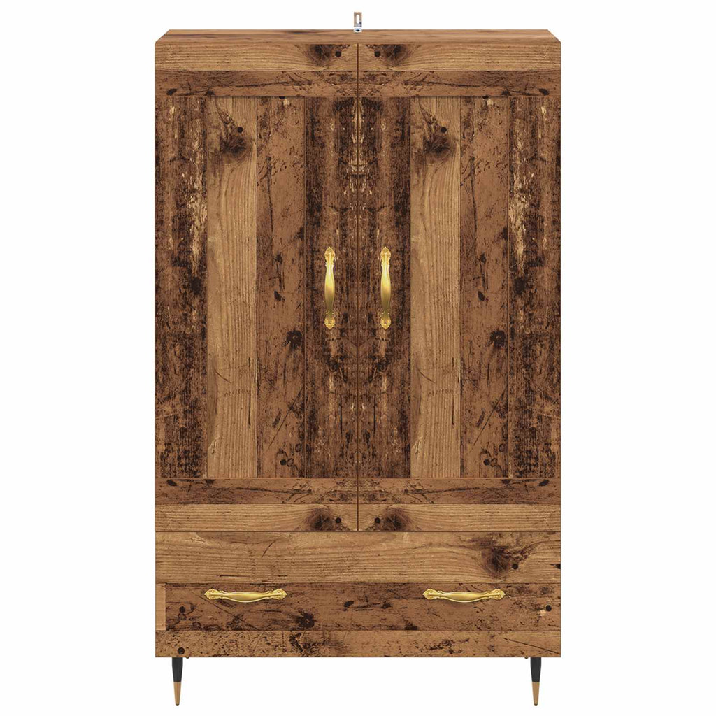 vidaXL Highboard z szufladą Stare drewno 69,5 x 31 x 115 cm