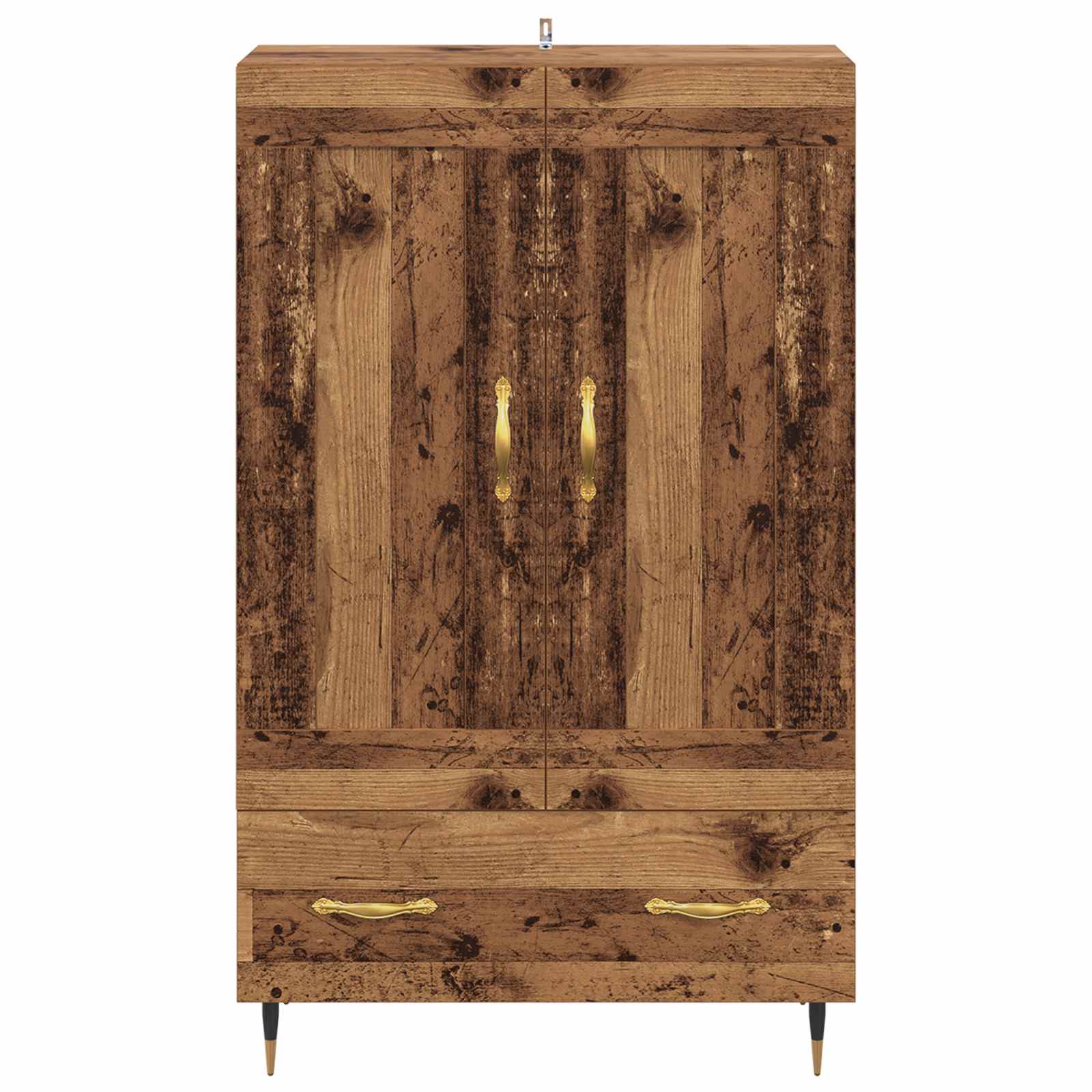 vidaXL Highboard z szufladą Stare drewno 69,5 x 31 x 115 cm