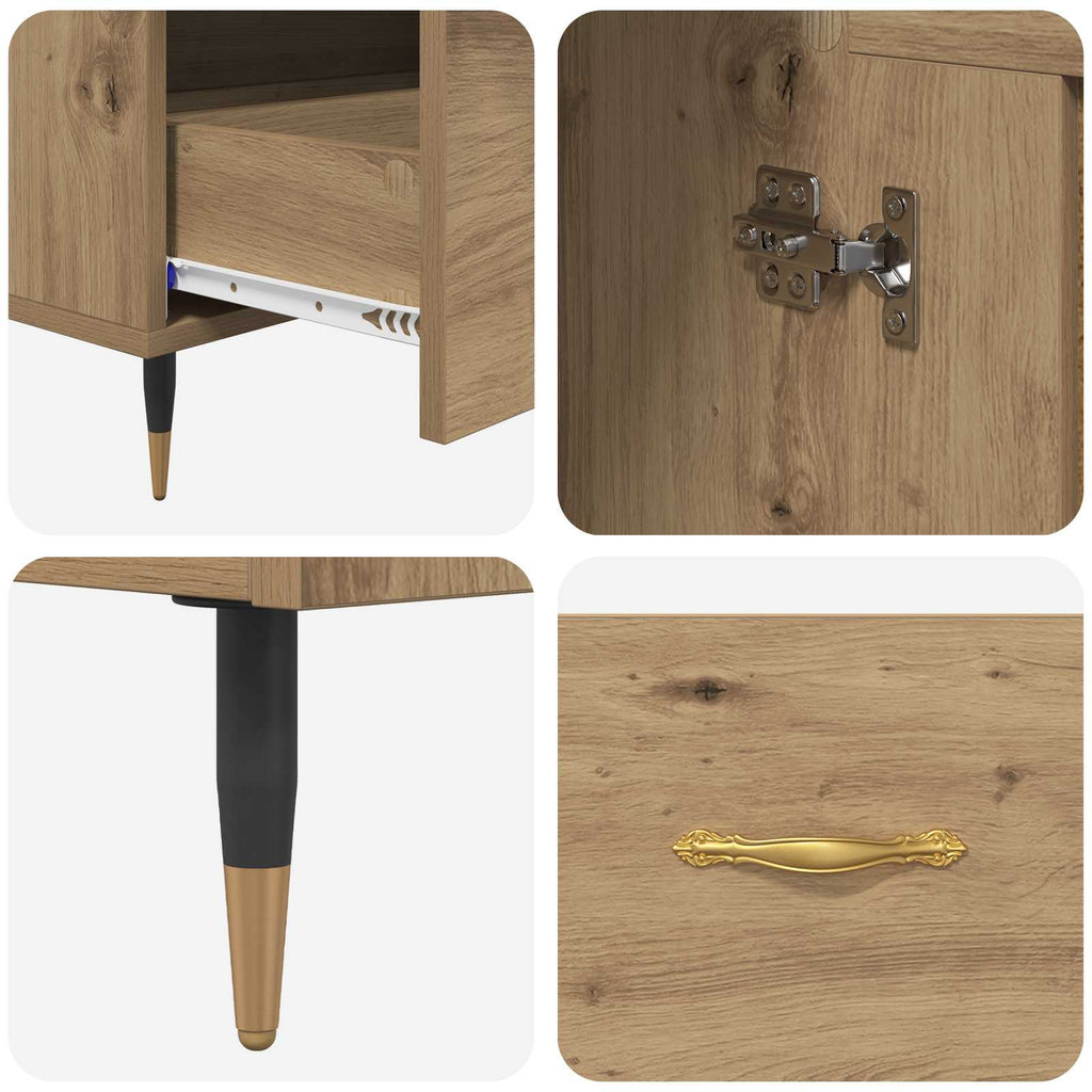 vidaXL Highboard z szufladą Dąb rzemieślniczy 69,5 x 31 x 115 cm
