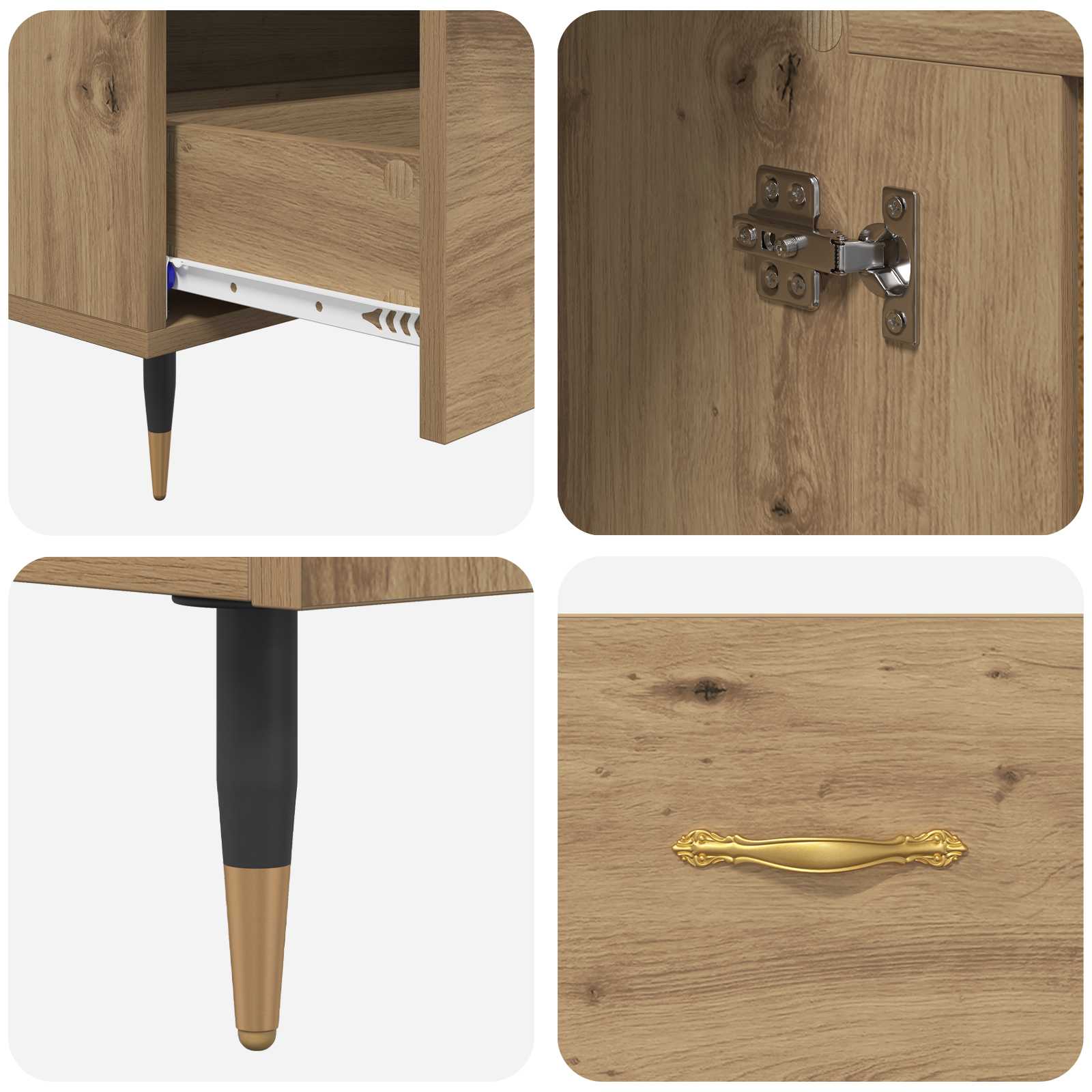 vidaXL Highboard Dąb rzemieślniczy 69,5 x 31 x 115 cm