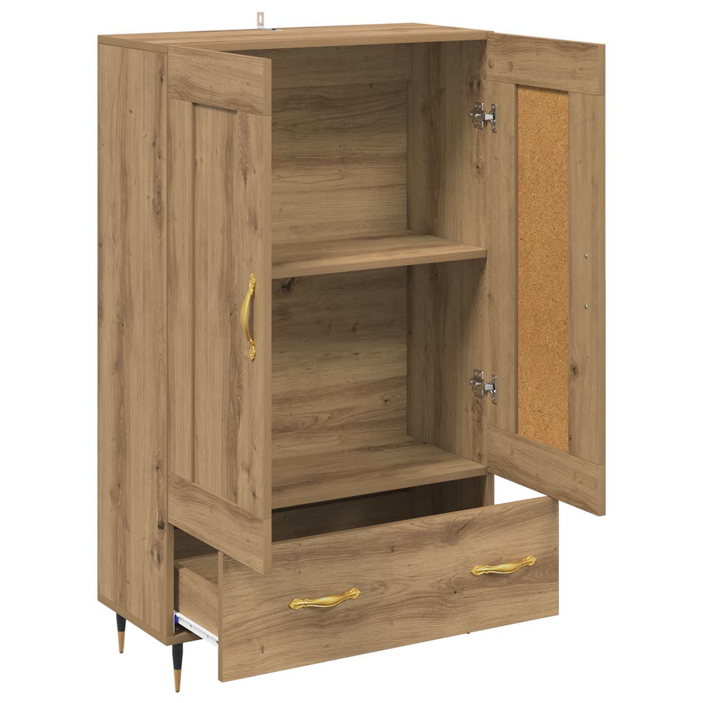 vidaXL Highboard z szufladą Dąb rzemieślniczy 69,5 x 31 x 115 cm