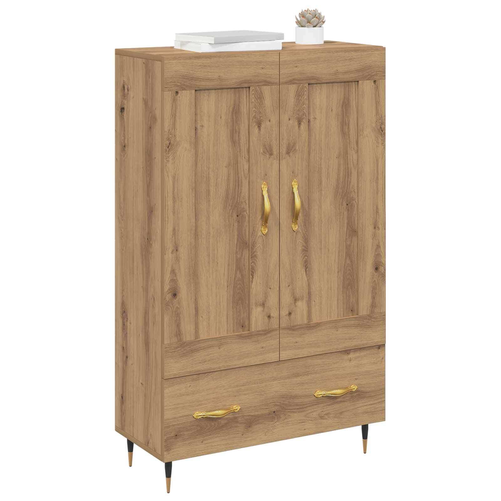 vidaXL Highboard z szufladą Dąb rzemieślniczy 69,5 x 31 x 115 cm