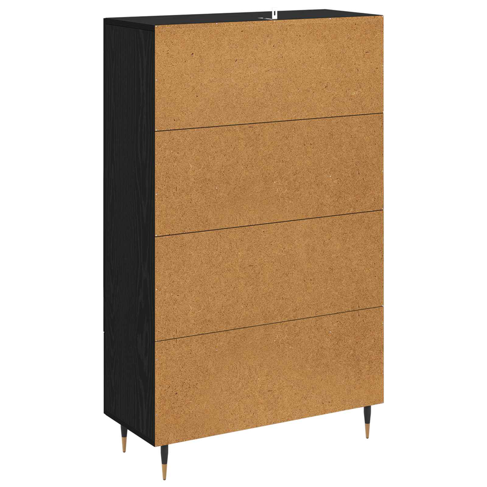 vidaXL Highboard Czarny Dąb 69,5 x 31 x 115 cm Materiał drewnopochodny