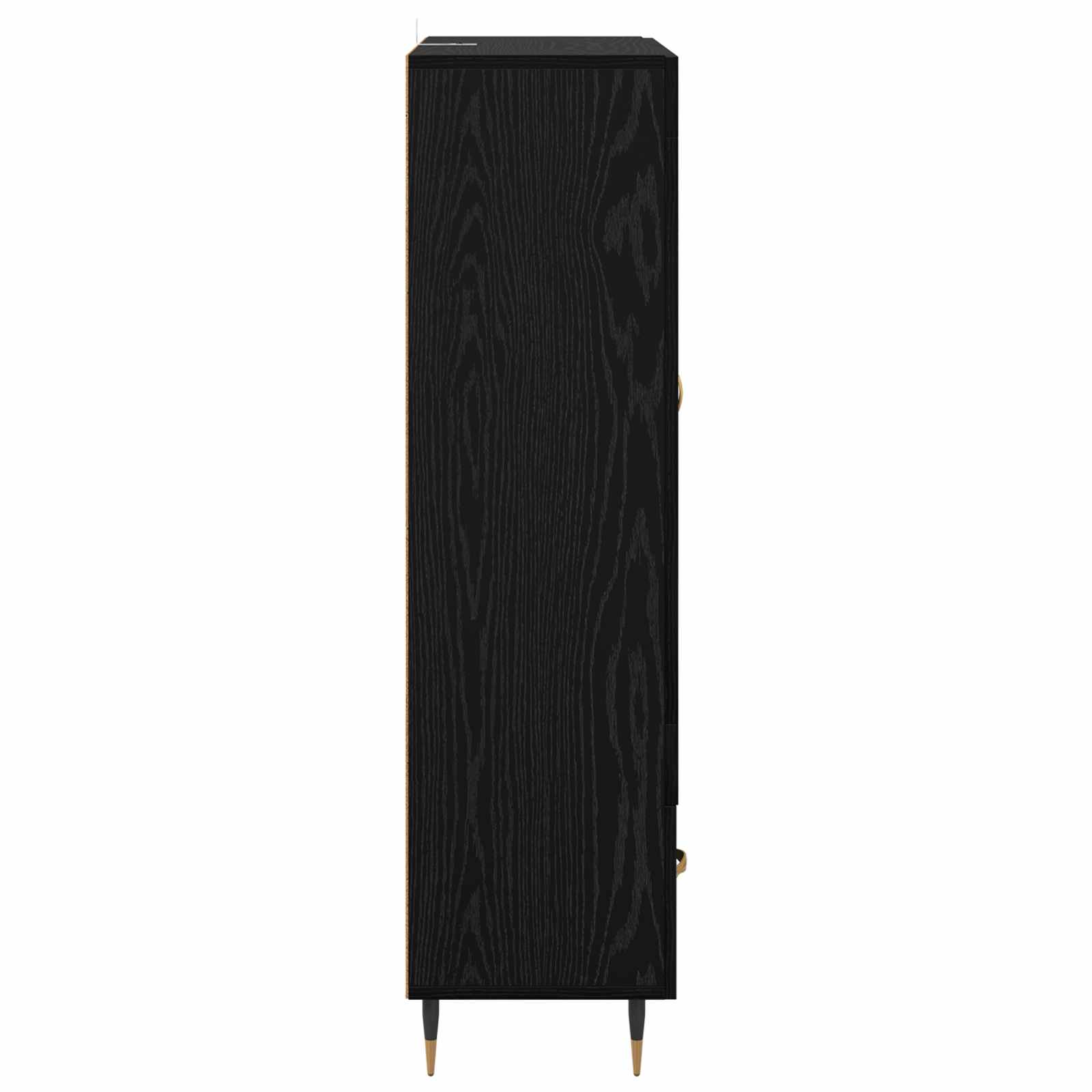 vidaXL Highboard Czarny Dąb 69,5 x 31 x 115 cm Materiał drewnopochodny