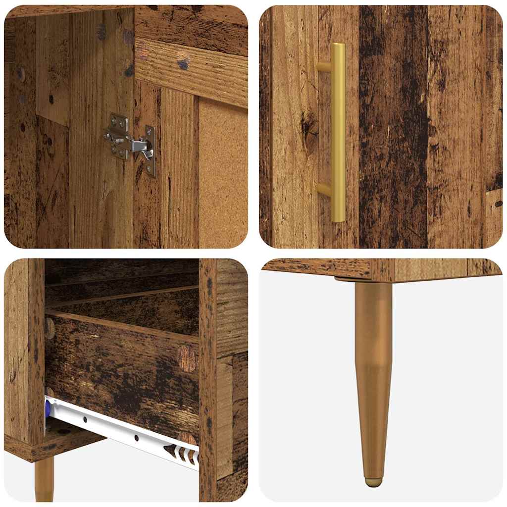 vidaXL Highboard z szufladą Stare drewno 69,5 x 31 x 115 cm
