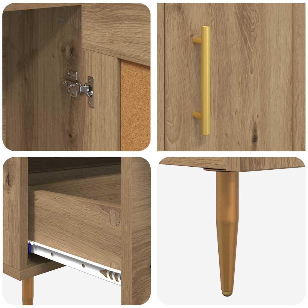 vidaXL Highboard z szufladą Dąb rzemieślniczy 69,5 x 31 x 115 cm
