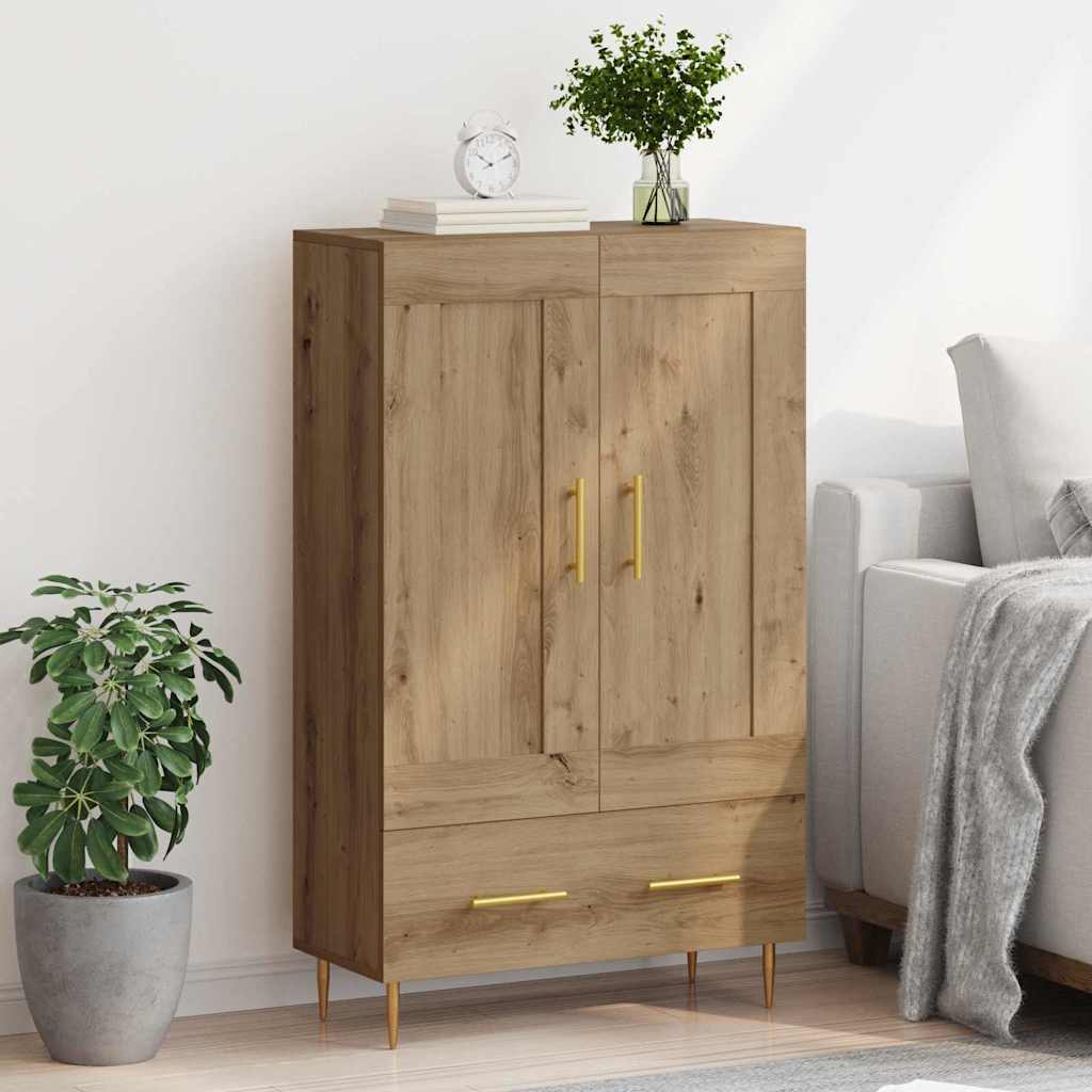 vidaXL Highboard Dąb rzemieślniczy 69,5 x 31 x 115 cm