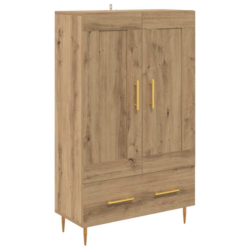 vidaXL Highboard z szufladą Dąb rzemieślniczy 69,5 x 31 x 115 cm