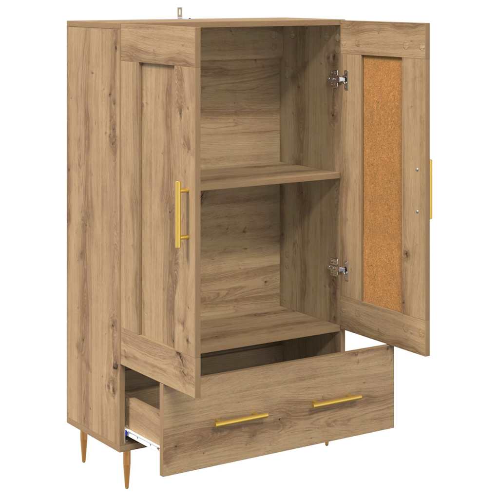 vidaXL Highboard Dąb rzemieślniczy 69,5 x 31 x 115 cm