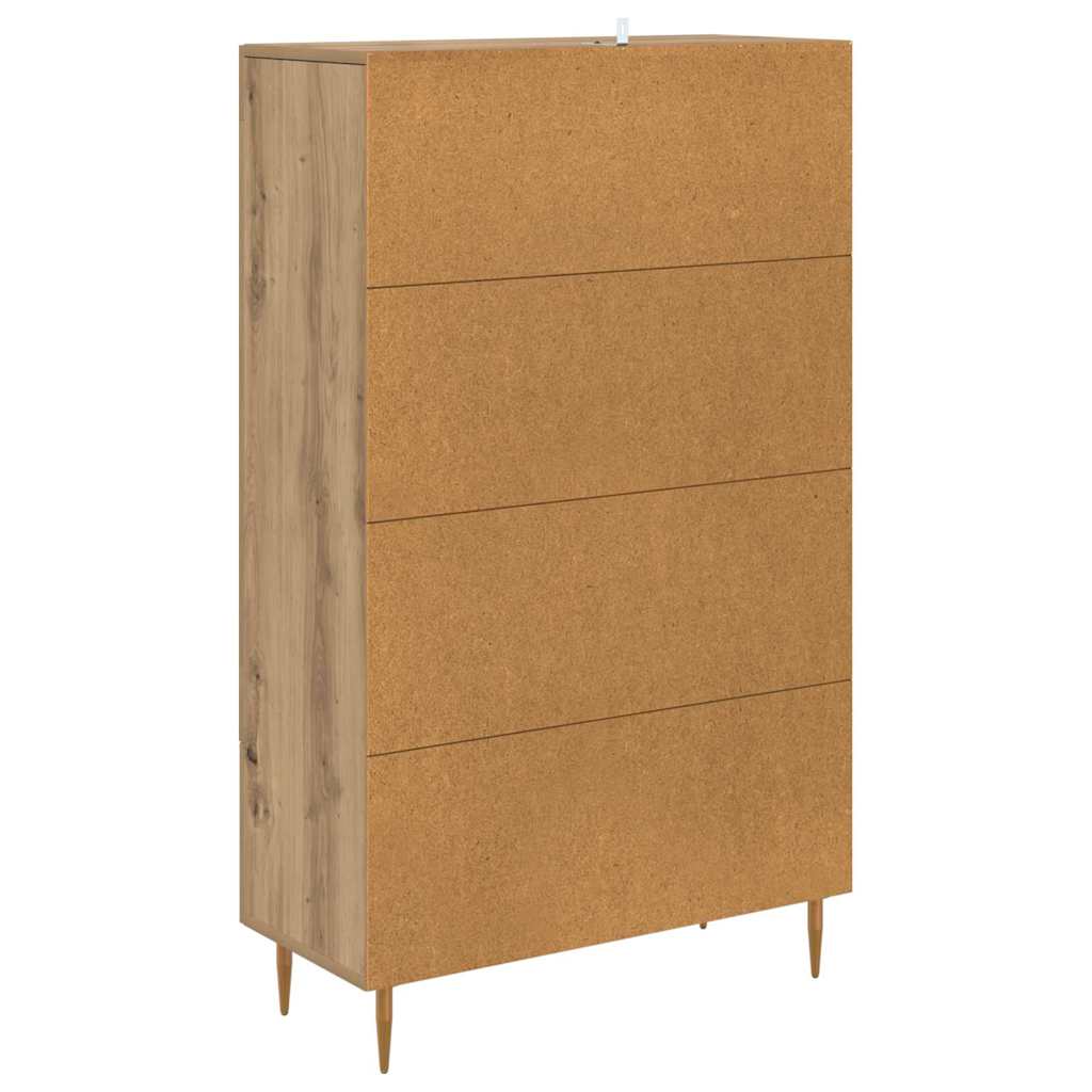 vidaXL Highboard Dąb rzemieślniczy 69,5 x 31 x 115 cm