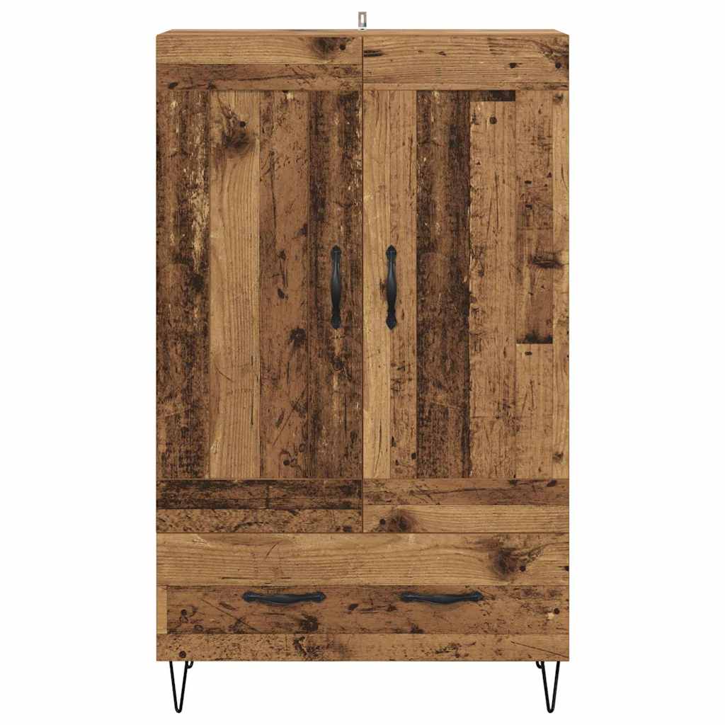 vidaXL Highboard z szufladą Stare drewno 69,5 x 31 x 115 cm
