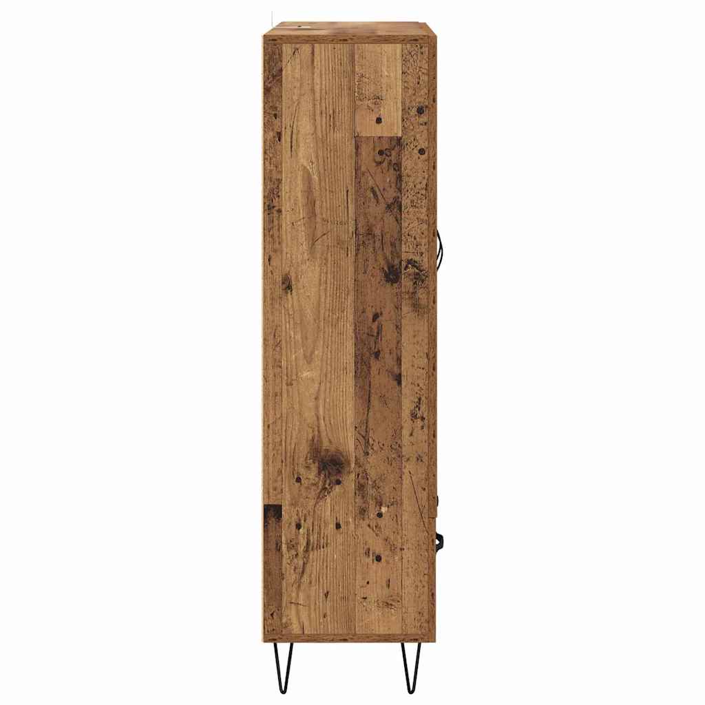 vidaXL Highboard z szufladą Stare drewno 69,5 x 31 x 115 cm