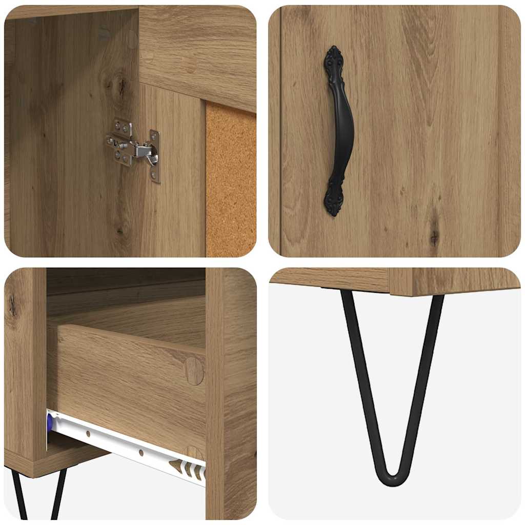 vidaXL Highboard z szufladą Dąb rzemieślniczy 69,5 x 31 x 115 cm