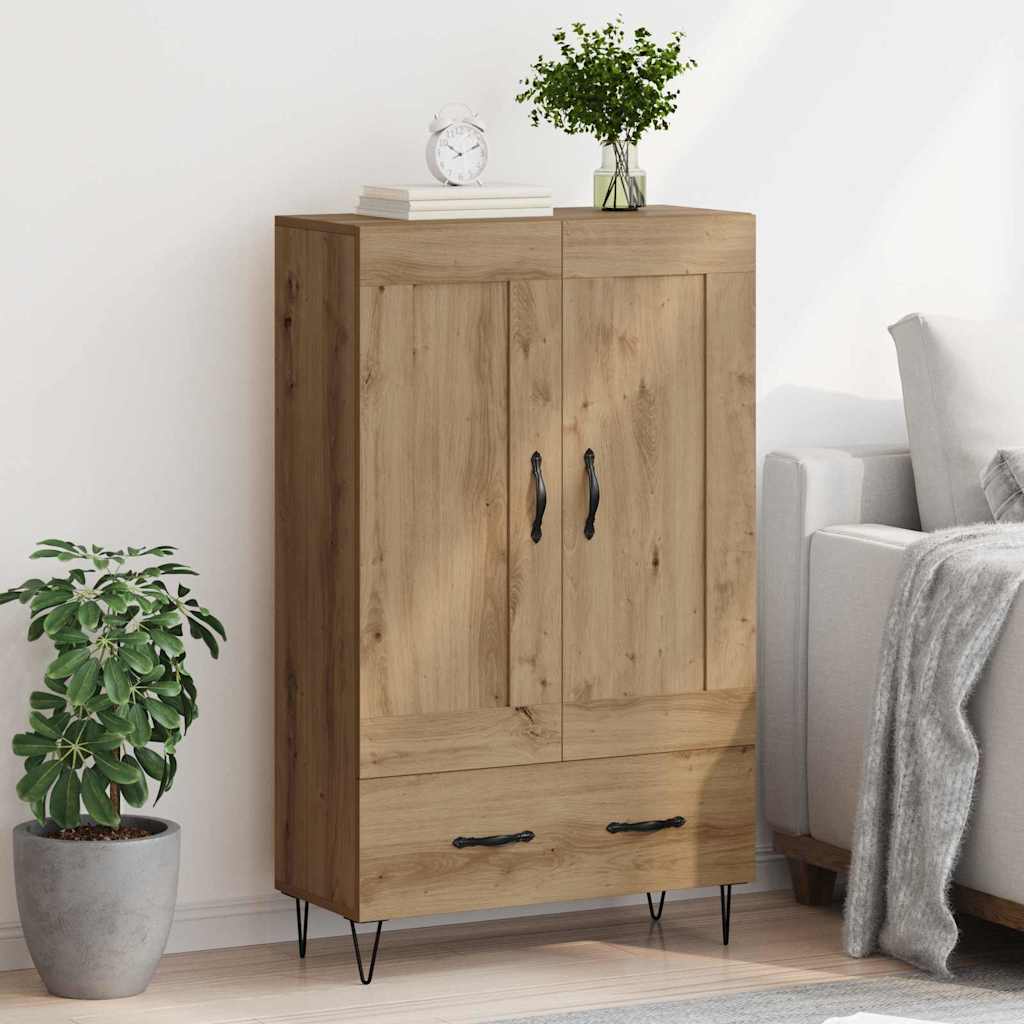 vidaXL Highboard Dąb rzemieślniczy 69,5 x 31 x 115 cm