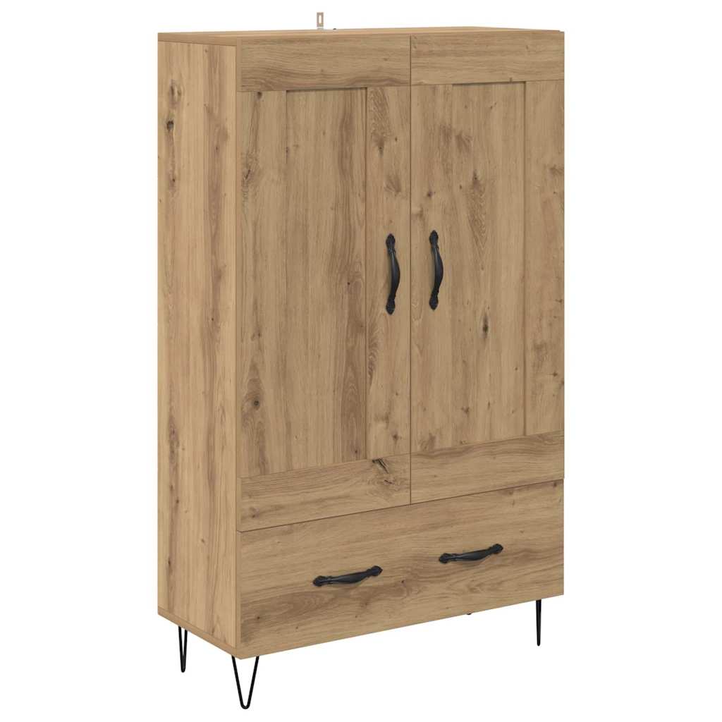 vidaXL Highboard Dąb rzemieślniczy 69,5 x 31 x 115 cm