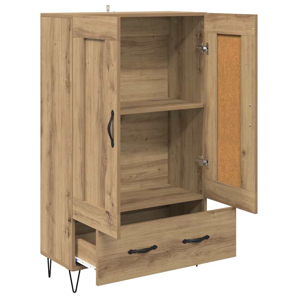 vidaXL Highboard Dąb rzemieślniczy 69,5 x 31 x 115 cm