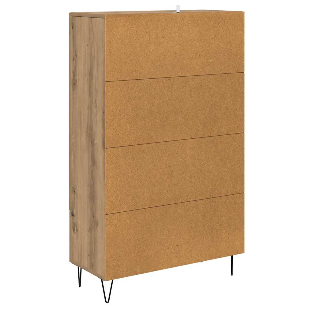 vidaXL Highboard z szufladą Dąb rzemieślniczy 69,5 x 31 x 115 cm