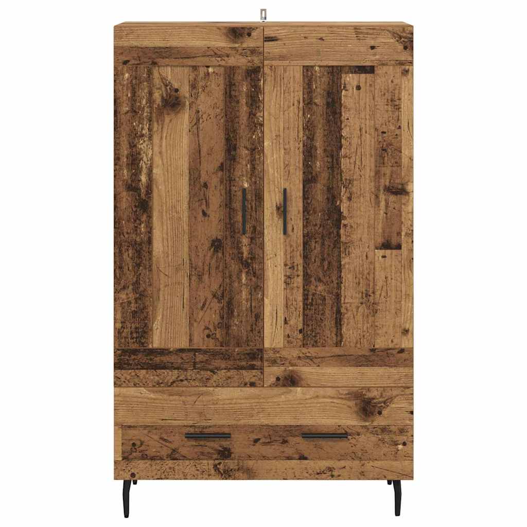 vidaXL Highboard z szufladą Stare drewno 69,5 x 31 x 115 cm
