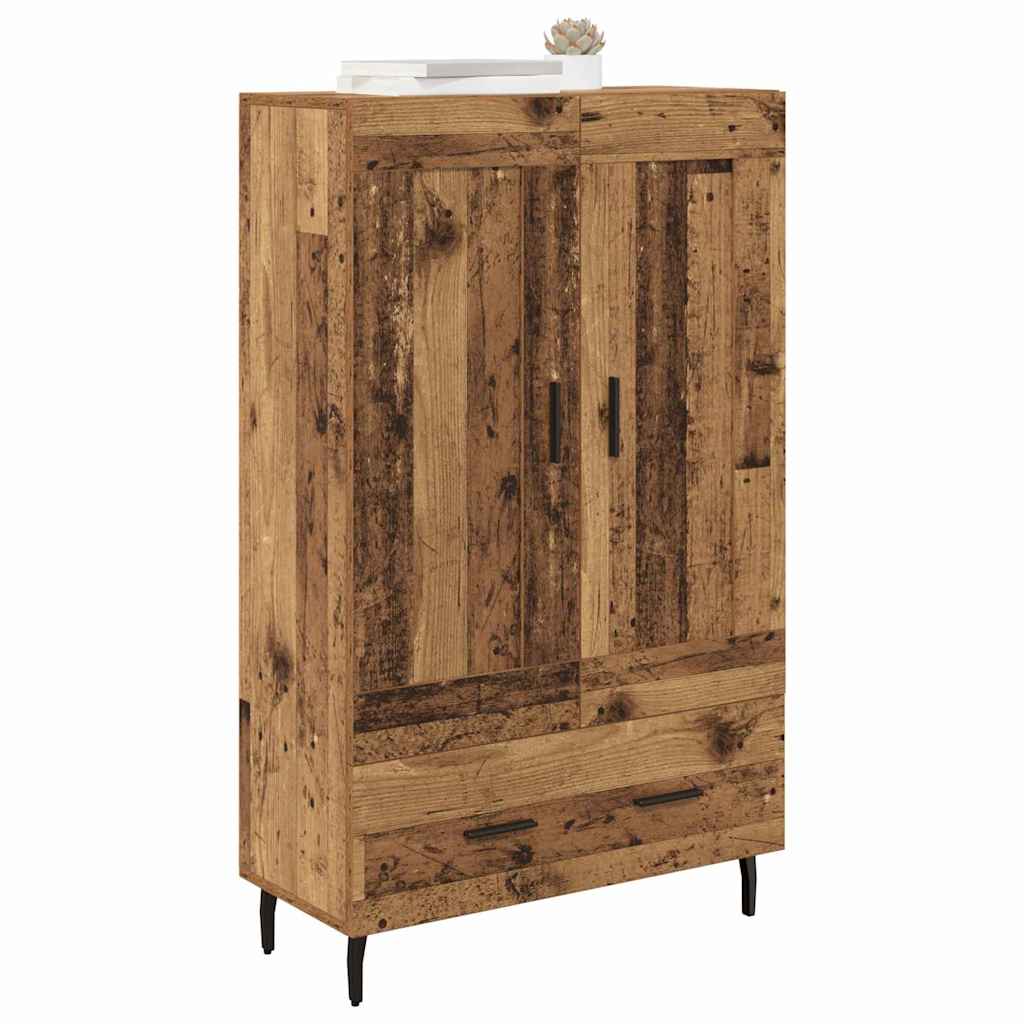 vidaXL Highboard z szufladą Stare drewno 69,5 x 31 x 115 cm