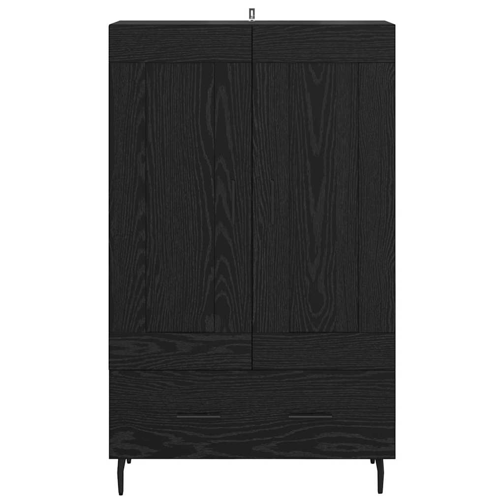vidaXL Highboard Czarny Dąb 69,5 x 31 x 115 cm Materiał drewnopochodny