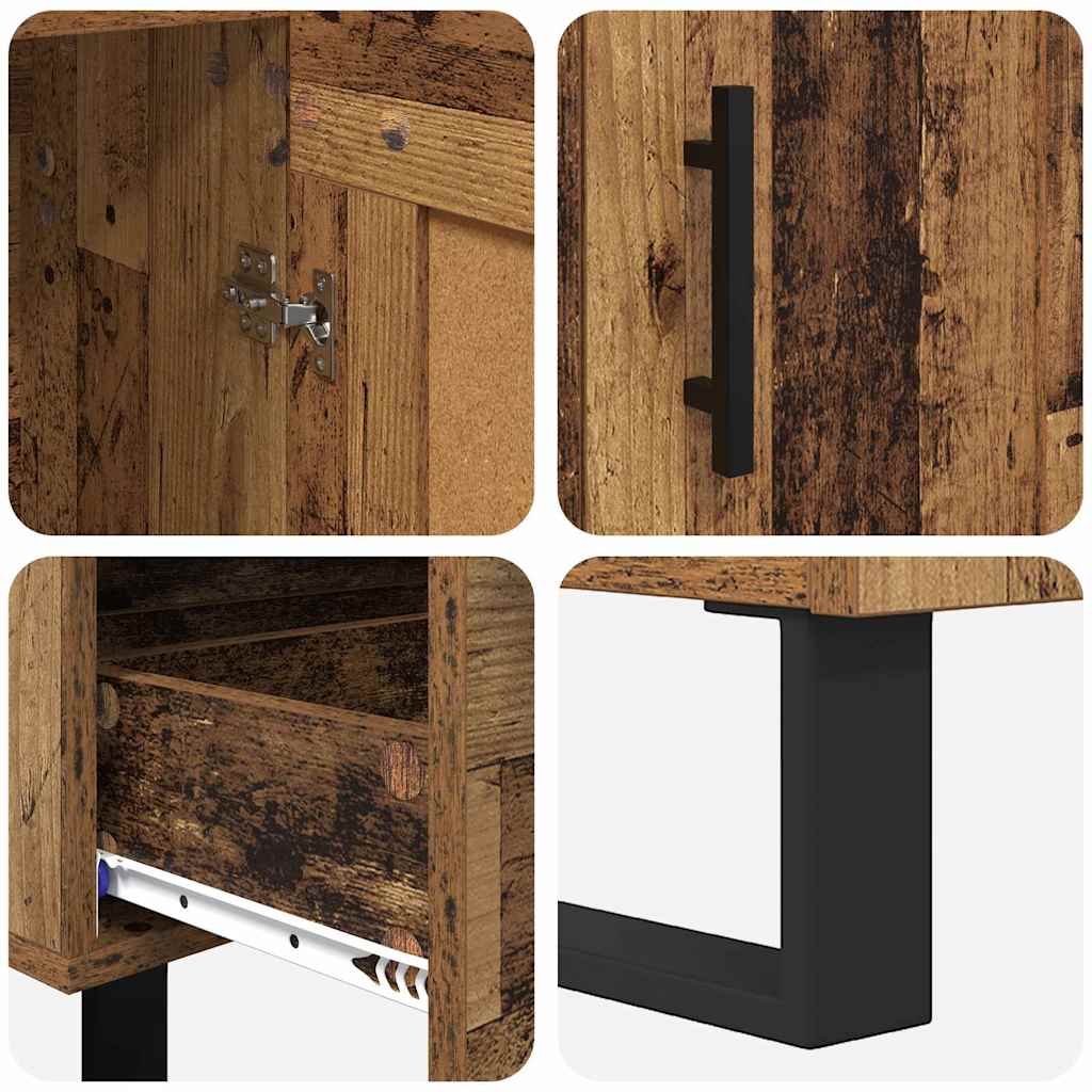 vidaXL Highboard z szufladą Stare drewno 69,5 x 31 x 115 cm