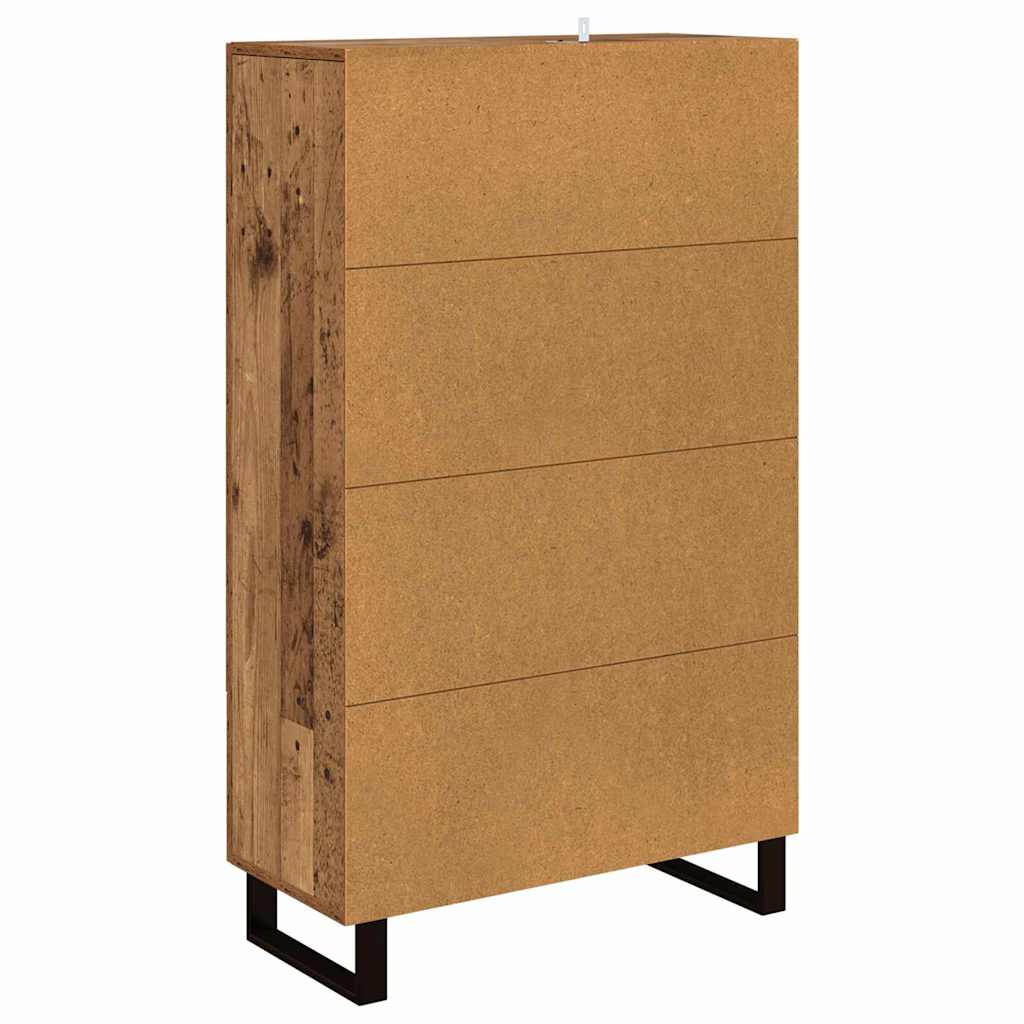 vidaXL Highboard z szufladą Stare drewno 69,5 x 31 x 115 cm
