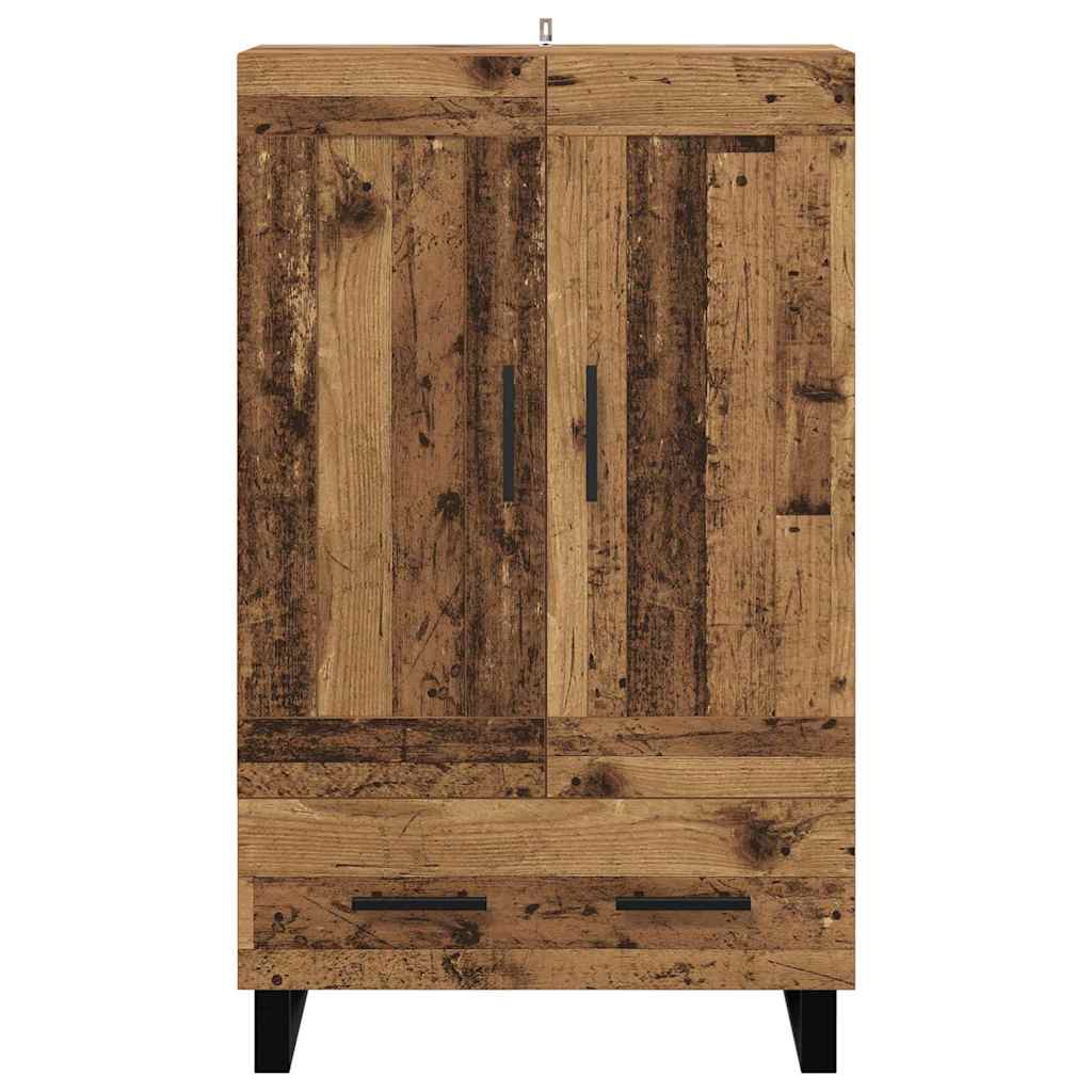 vidaXL Highboard z szufladą Stare drewno 69,5 x 31 x 115 cm