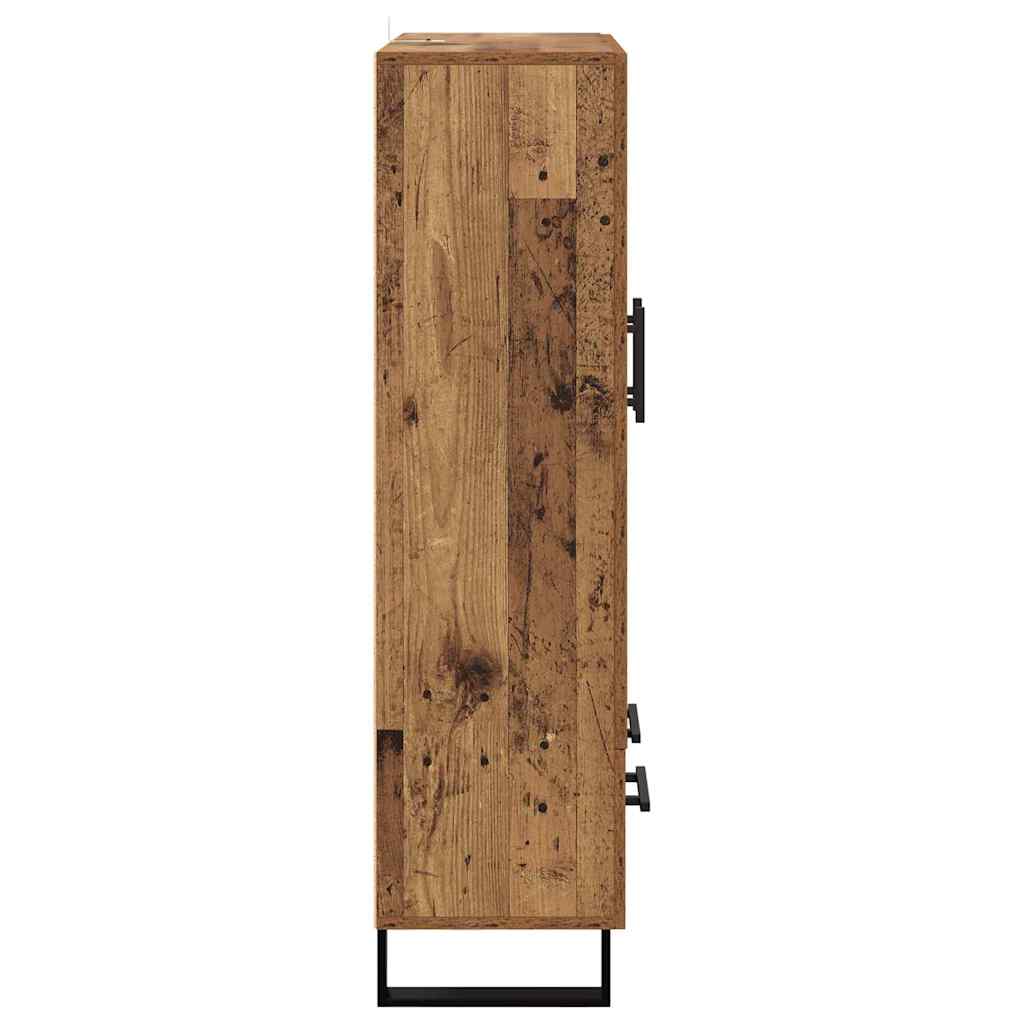 vidaXL Highboard z szufladą Stare drewno 69,5 x 31 x 115 cm