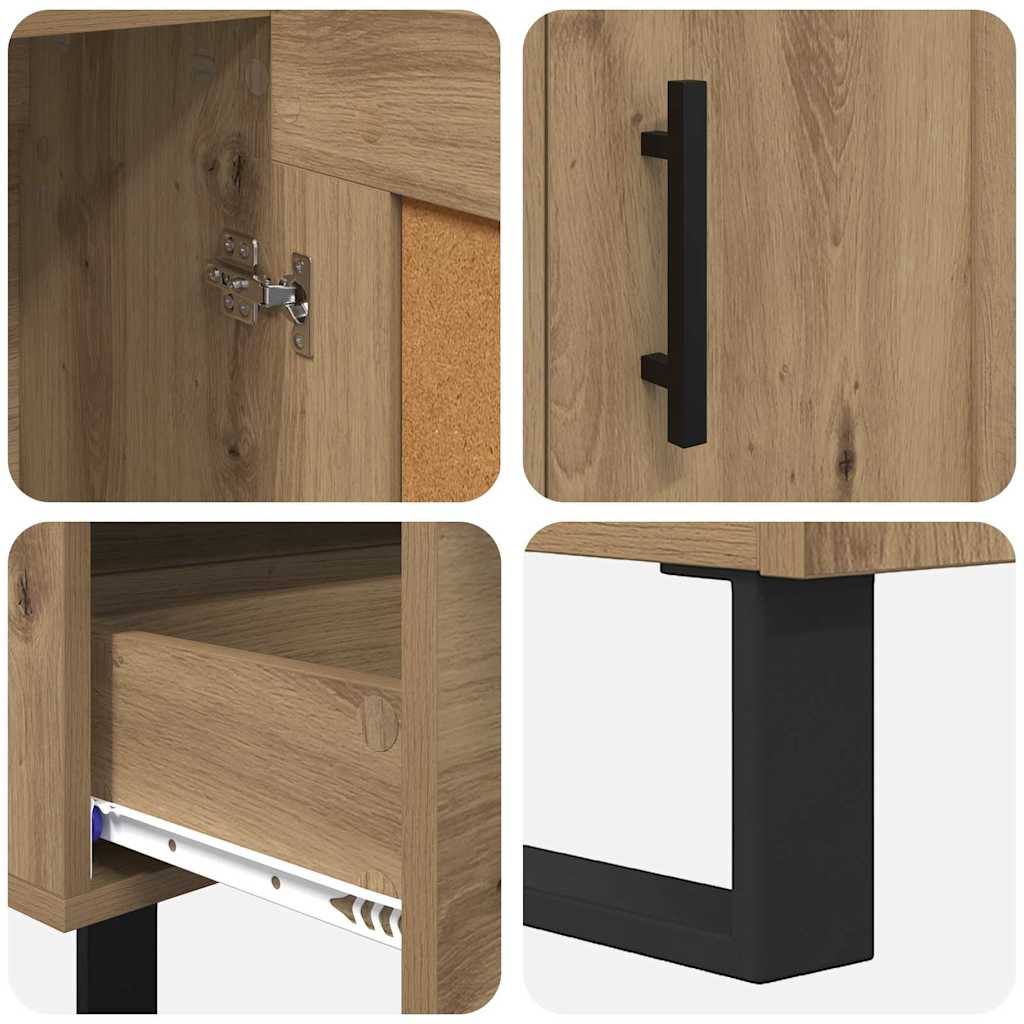 vidaXL Highboard z szufladą Dąb rzemieślniczy 69,5 x 31 x 115 cm