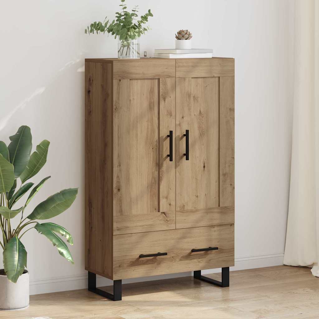 vidaXL Highboard z szufladą Dąb rzemieślniczy 69,5 x 31 x 115 cm