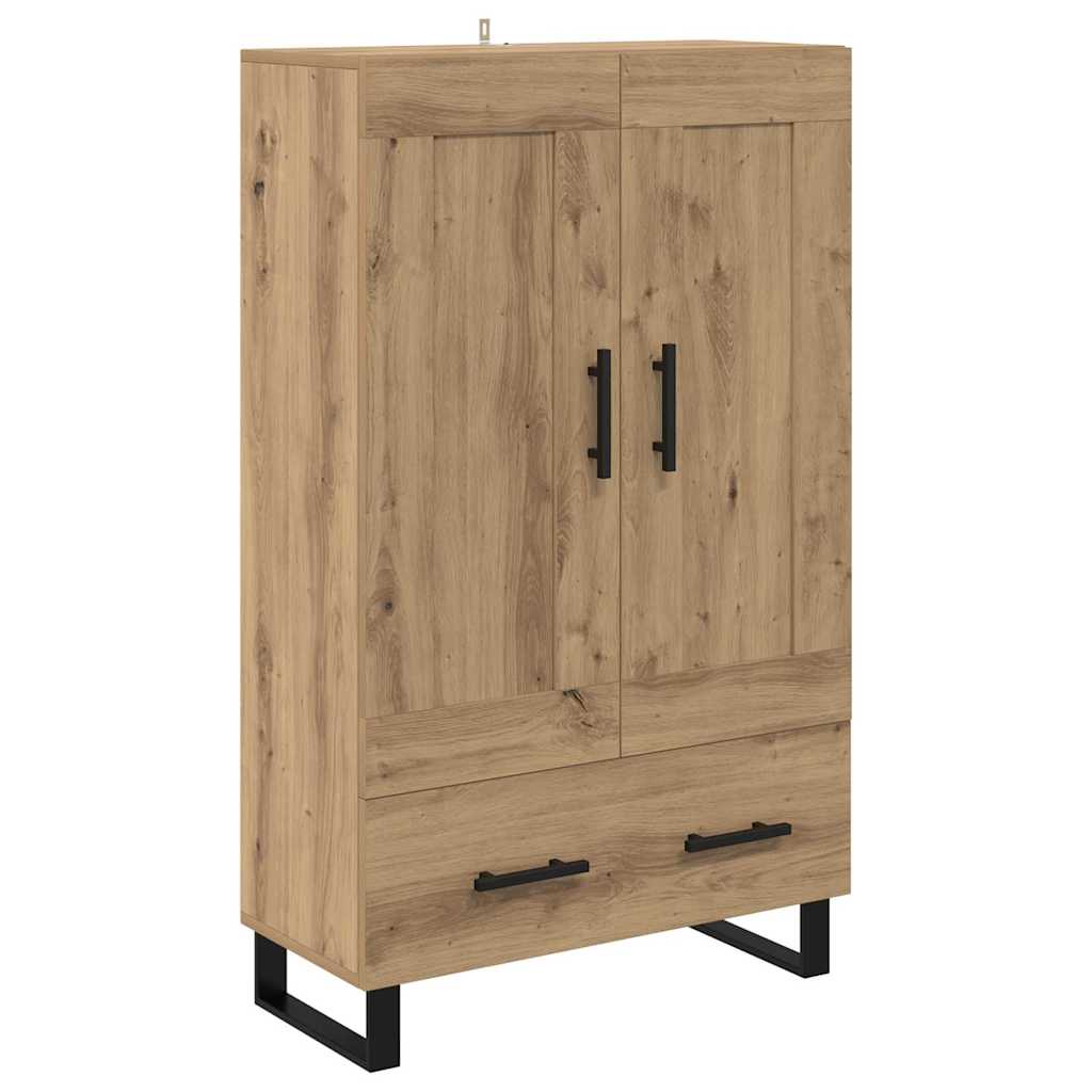 vidaXL Highboard z szufladą Dąb rzemieślniczy 69,5 x 31 x 115 cm