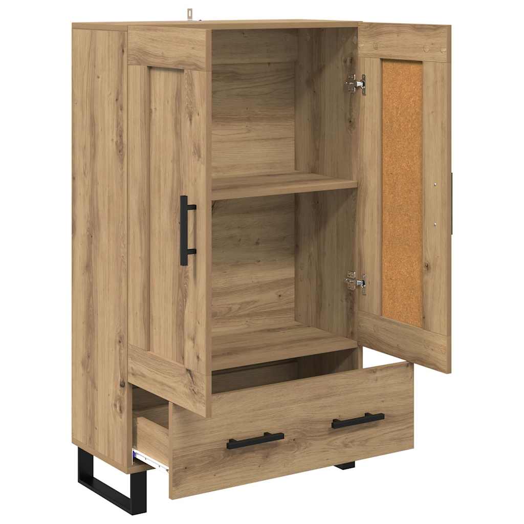 vidaXL Highboard z szufladą Dąb rzemieślniczy 69,5 x 31 x 115 cm