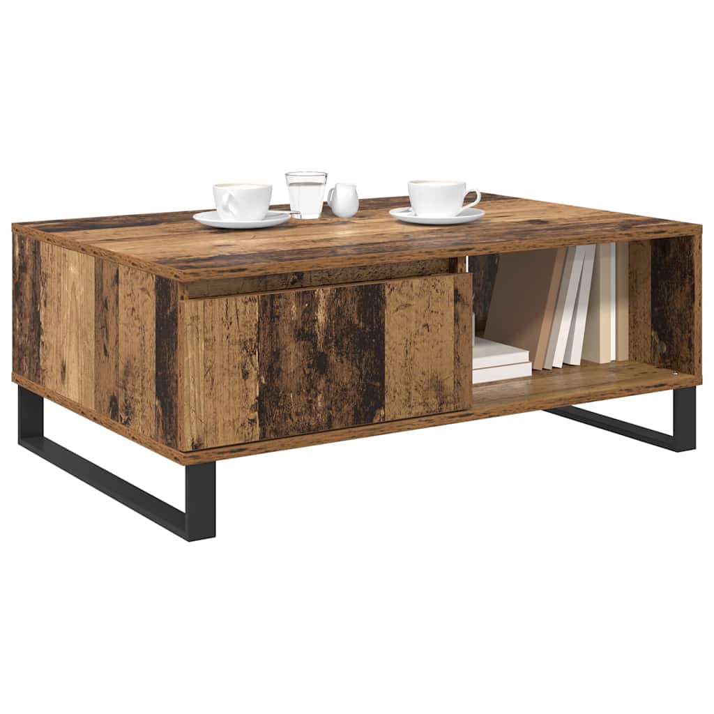 vidaXL Stolik kawowy Stare drewno 90 x 60 x 35 cm
