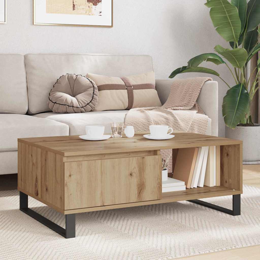 vidaXL Stolik kawowy Dąb rzemieślniczy 90 x 60 x 35 cm
