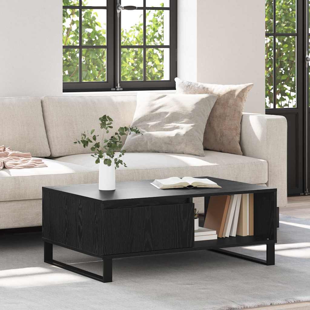 vidaXL Stolik kawowy Czarny Dąb 90 x 60 x 35 cm