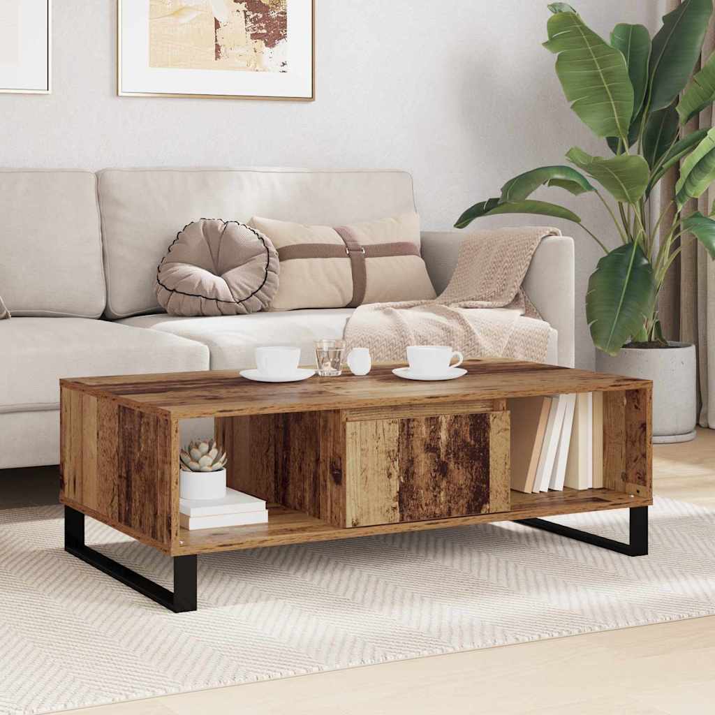 vidaXL Stolik kawowy Stare drewno 104 x 60 x 35 cm