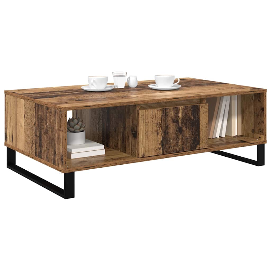 vidaXL Stolik kawowy Stare drewno 104 x 60 x 35 cm