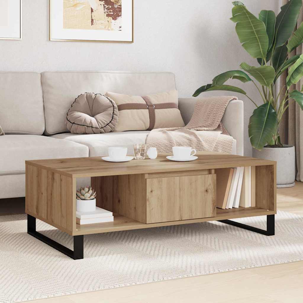 vidaXL Stolik kawowy Dąb rzemieślniczy 104 x 60 x 35 cm
