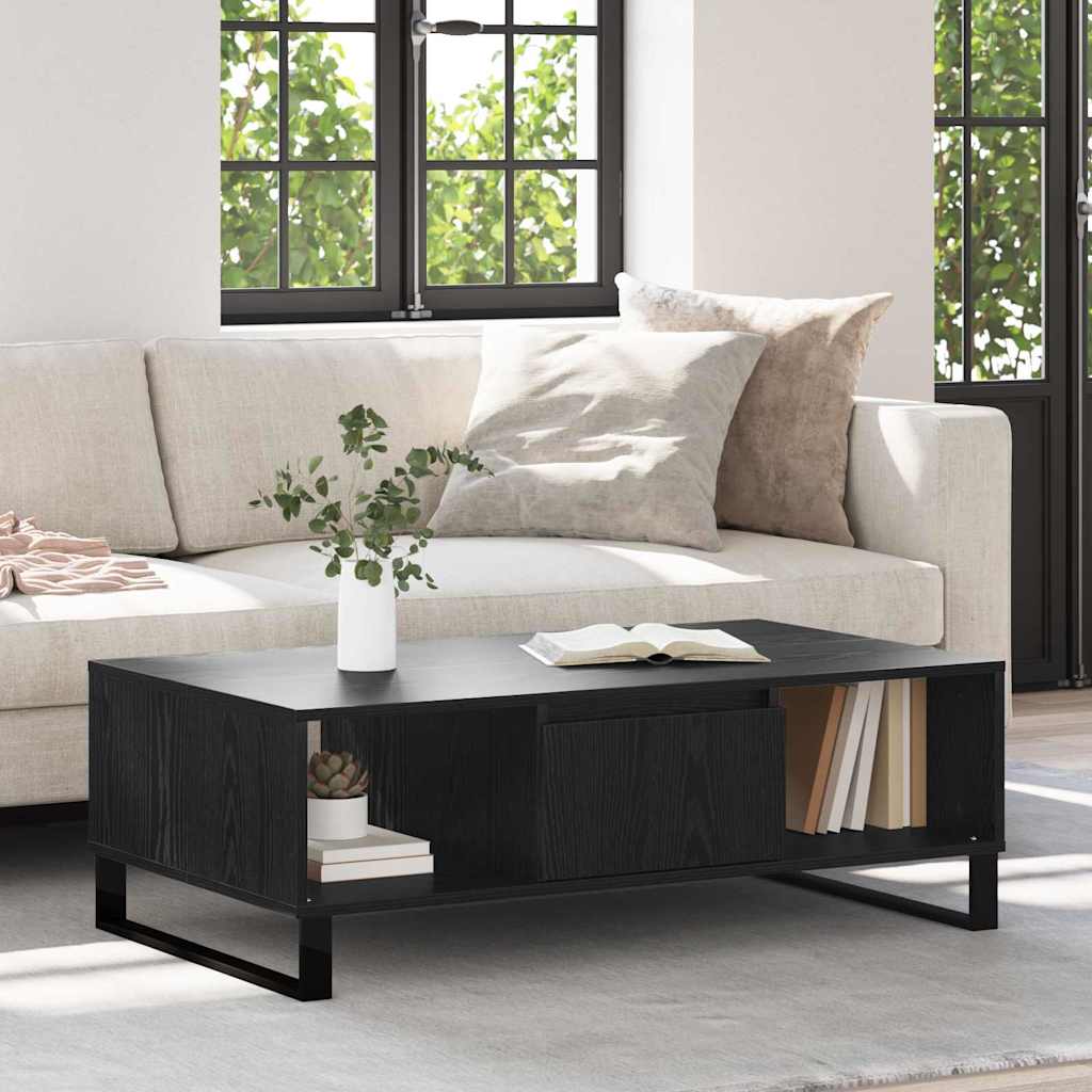 vidaXL Stolik kawowy Czarny Dąb 104 x 60 x 35 cm