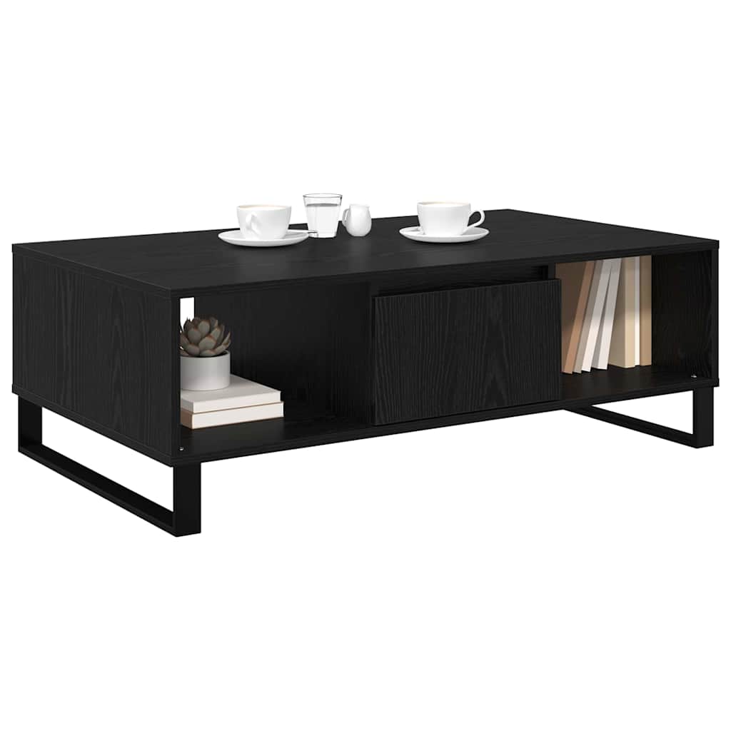 vidaXL Stolik kawowy Czarny Dąb 104 x 60 x 35 cm