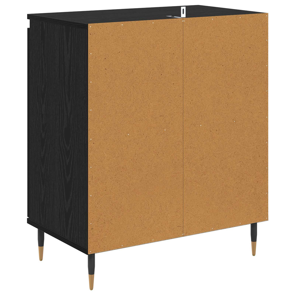 vidaXL Bufet Czarny Dąb 60 x 35 x 70 cm Materiał drewnopochodny