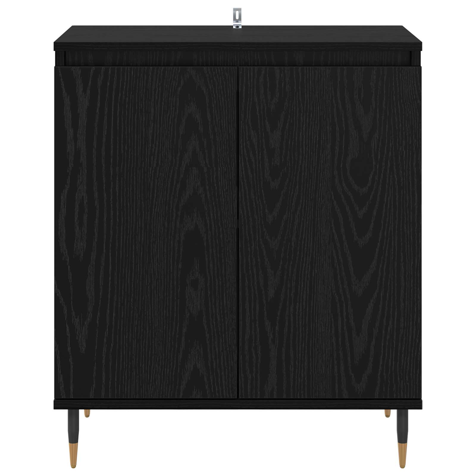 vidaXL Bufet Czarny Dąb 60 x 35 x 70 cm Materiał drewnopochodny